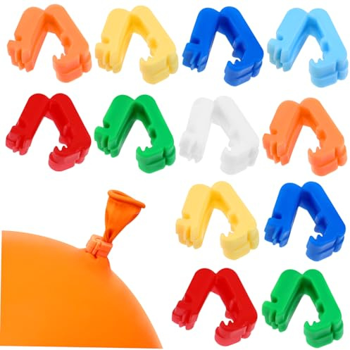 VICASKY 100pcs Plastic Balloon Clips for Party Balloons Sealing Fast for Birthday Wedding Holiday Decorations