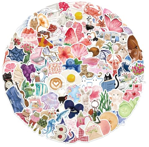 100 Pcs Aesthetic Cute Stickers for Adults and Kids, Waterproof Laptop Stickers for Journals Bottles Kindle Decorative Use,Unique Gift for Teens