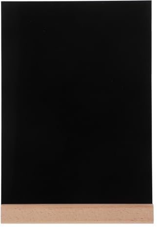 DOITOOL 1 set bordsskiva med griffeltavla: stående trätavla - A4 anslagstavla för bordsbuffé, fest, bröllop, flytande krita 297x210mm