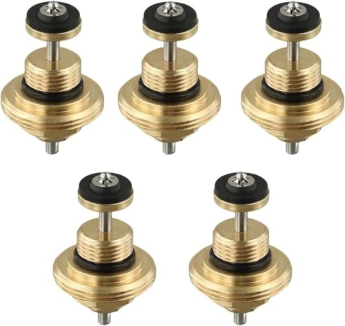 heizkreisverteiler thermostatventil, Fußbodenheizungskrümmer Rücklaufbolzen Ventileinsatz, Messing Thermostatventil Ventileinsatz, Radiator Valve Für Ufh Stellantrieb Fußbodenheizung(5 Stück 3/8)