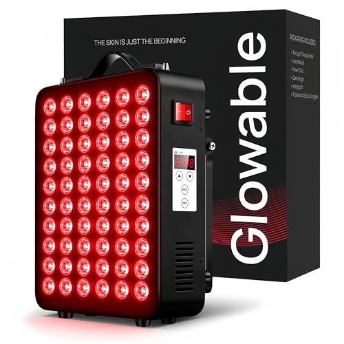 Glowable™ HaloPro 300W Red Light Therapy & Infrared Light Therapy LED Panel 660nm & 850nm - Anti-Ageing, Muscle Recovery, Relaxation, Wellness - Built in Timer - Face & Body Device