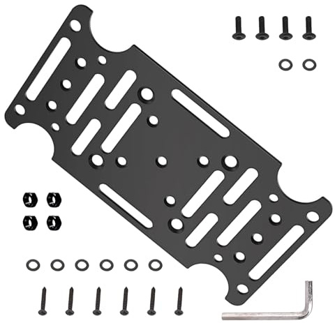 Ldabrye Support de boîte aux lettres antirouille fabriqué à partir d'acier lourd avec flexibilité à plusieurs trous pour un montage adaptable à plusieurs trous