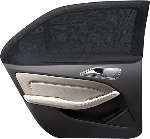 WIN.MAX Pare-Soleil Voiture Bébé,2 Pièces Chaussette Voiture Soleil par Bloquer Les Rayons UV par Protege Soleil Voiture Arrière Enfants et Animaux (Noir) (L)