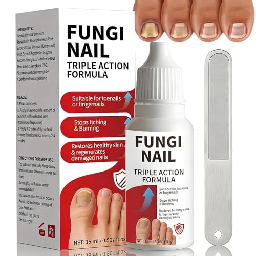 Fungal Nail Treatment Extra Strong,Nail Fungus Treatment for Toenail Toenail Fungus Treatment Nail Repair Growth Treatment for Thick,Discolored,Brittle Nails, Safe and Gentle Includes File(15ML)