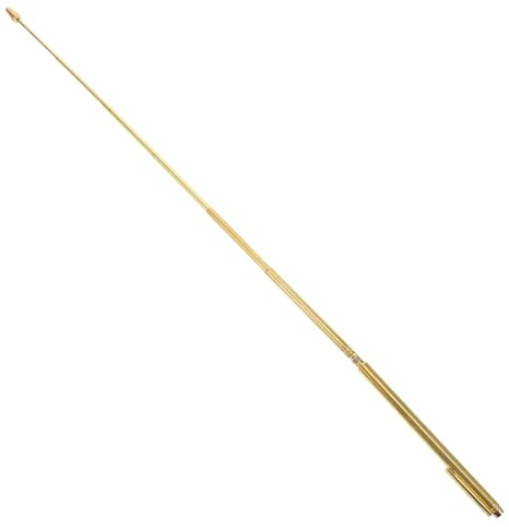 HOODANCOS Bâton de Radiesthésie Télescopique en Laiton, Baguette de Sourcier Solide Antenne Rétractable, Outil de Divination pour Détection d'Eau et Recherche Feng Shui