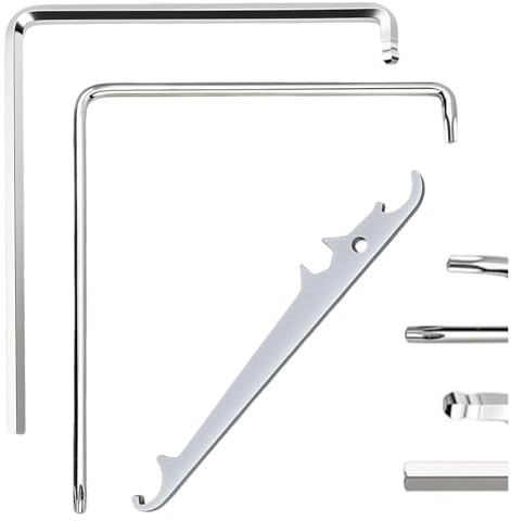 YOUNGSAY Juego de 3 herramientas de ajuste de ventana, llave Allen de 4 mm, cabeza de bola de 4 mm, Torx TX15 y llave de rodamiento de esquina para ajuste versátil de herrajes de ventanas