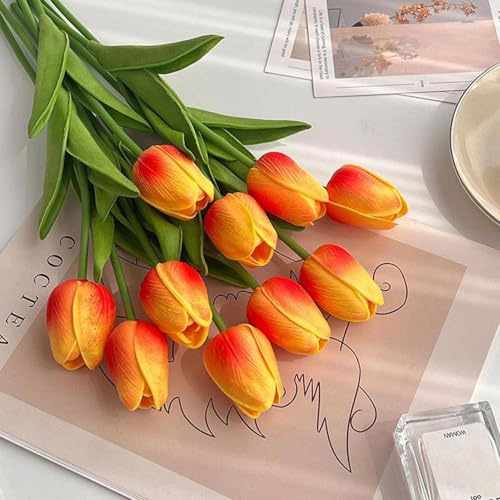 15 Piezas Tulipanes Artificiales, Ramos de Flores Artificiales, Material PU