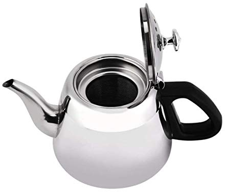 1.5L / 2L Teiera in Acciaio Inox Stufa Teiera Caffettiera Teaware Bollitore di Acqua Calda con Filtro Accessori per Il t¨¨ Uso di Famiglia Party(1,5 l)
