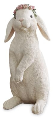 Loberon Hase Sweety, Creme | Figur Ostern - Tierfigur Aus Polyresin - Handbemalt Mit Liebevollen Details - 30,5 cm