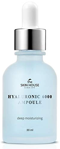 THE SKIN HOUSE since 1979 Hyaluronic 6000 Ampoule (1.01 Liquid Ounces, 30 Ml). Deeply Moisturizing And Soothing Hyaluronic Acid Ampoule For Moisturizing