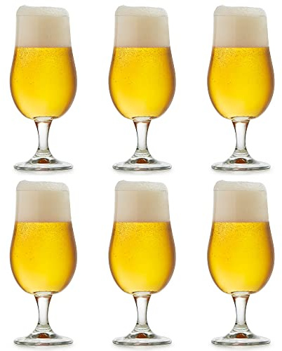 Libbey Munique Beer Glass - 37 cl / 370 cl - Set of 6 - Footed - Functional Design