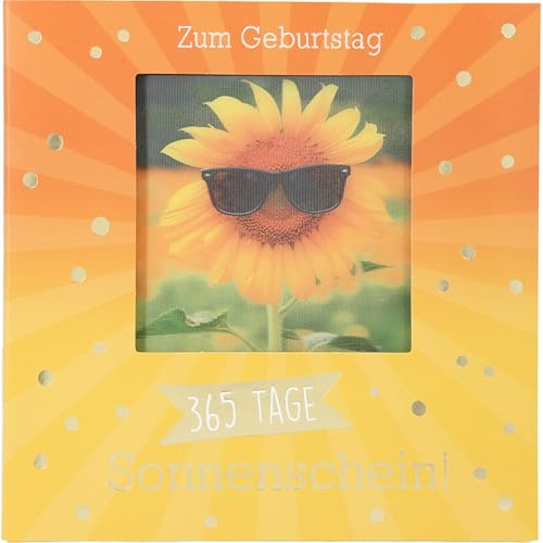 Depesche 11130-040 3D Klappkarte mit Musik und Licht, Glückwunschkarte zum Geburtstag, ca. 15,5 x 15,5 cm groß, Geburtstags-Karte inkl. passendem Umschlag, innen und außen bedruckt