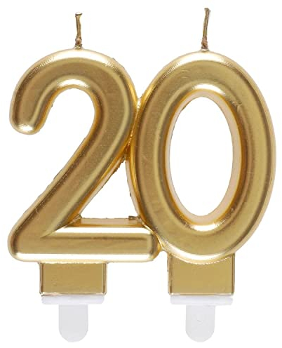 Santex mariage Bougie des Âges 20 Ans, Or