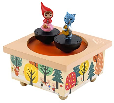 Trousselier - Rotkäppchen - Tanzende Musikbox - Spieluhr- Ideales Geburtsgeschenk - 2 abnehmbare Figuren - Einfache Bedienung - Musik Der Frühling von Vivaldi - Farbe Multicolor, S95095, large