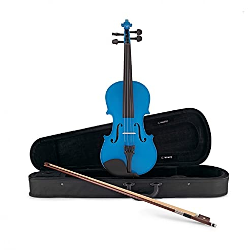 Student 3/4 Size Violine von Gear4music mit Kolophoniumbogen und Etui Blue
