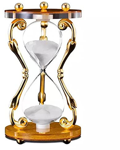 BDXZJ Antique Hourglass, Metal Hour Glass Sand Timer, 30 Minutes Hourglass Timer, Gift Decorative Souvenir Creative Gifts for Friend