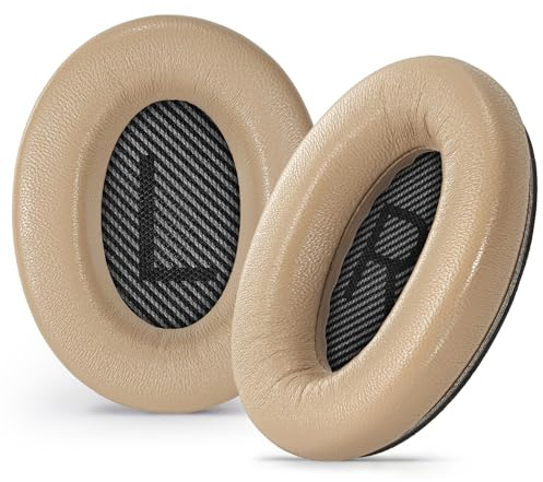 Aurivor Echte Leder Ohrpolster für Bose QuietComfort QC-35 QC-35-II QC-25 QC-15 QC-2 Kopfhörer, Lammleder Ersatz Ohrmuscheln für Ae2/Ae2i/Ae2W SoundLink SoundTrue Over-Ear Headsets