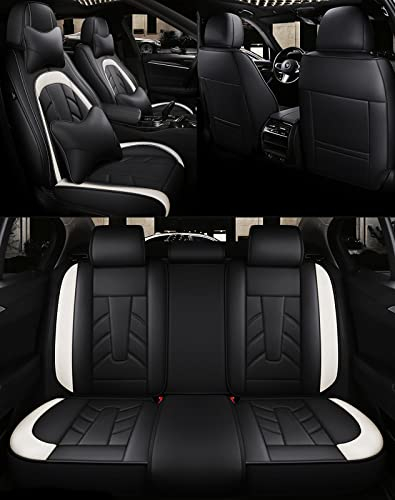 Prelea Sitzbezüge Auto Autositzbezüge Universal Set für FIAT Abarth 500/Abarth 500C/Abarth 500 esseesse/Abarth 695/Abarth 695 Maserati Edition/Abarth 595/Abarth 595C/Abarth 595 esseesse/Auto Zubehör
