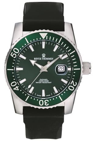 Revue Thommen Herren Armbanduhr Taucheruhr Automatik Werk Kautschukband 17030.2534