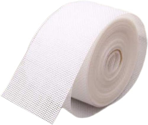 Konrunppy Dekoratives Juteband Hochzeitsdekoration, grobes Hanfband 10m x 5cm (Weiß)