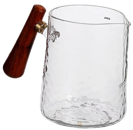 BESTonZON Kaffeemilchaufschäumdösbecher Mit Holzgriff Zum Mischen Und Servieren Von Saft Eis Und Mehr Für Zuhause Und Cafés