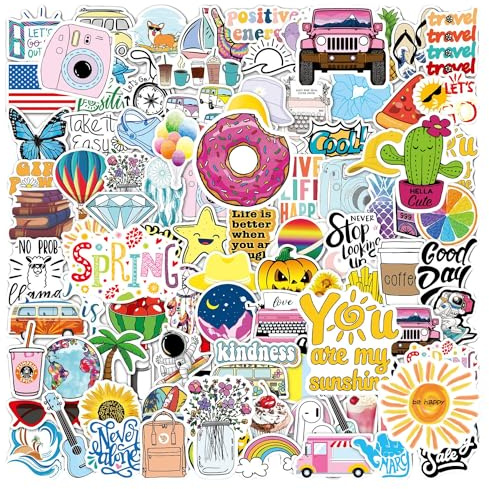 SLEEKEE - Lote de 100 pegatinas frescas con forma de letras impermeables para álbumes de recortes, decoraciones de bricolaje, tarjetas de felicitación y paredes, marrón