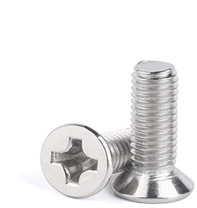 LXINMFEWY Mehrzweck M1 M1.2 M1.4 M1.6 M2 M2.5 M3 M4 M5 Mikro-maschinenschraube Aus Edelstahl 304 Mit Flachem Senkkopf Maschinenschrauben