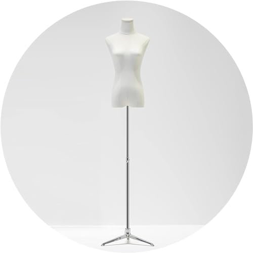 VNNHGB Weiblicher Torso-Körper, Büsten in Kleidungsform mit Stativfuß, 135-190 cm höhenverstellbare Schaufensterpuppen für Schaufenstermodelle,