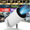 [2025 Upgraded & Android 11.0] Mini Projector Native 720P HD, Supports 4K 1080P, Portable Projector 12000 Lumen, WiFi 6, Bluetooth, Auto Keystone, Video Projector for Home Cinema
