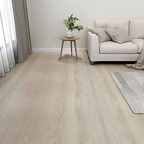 Baumaterialien, Bodenbelag & Teppichboden Selbstklebend Bodenbelag Dielen 20 Stück PVC 1,86 m² Beige