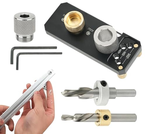 Guida di perforazione in alluminio estruso, guida di foratura per fori dritti | Con cursore Guida alla foratura del profilo in alluminio Posizionatore del punteruolo,Modello del foro di estrusione del