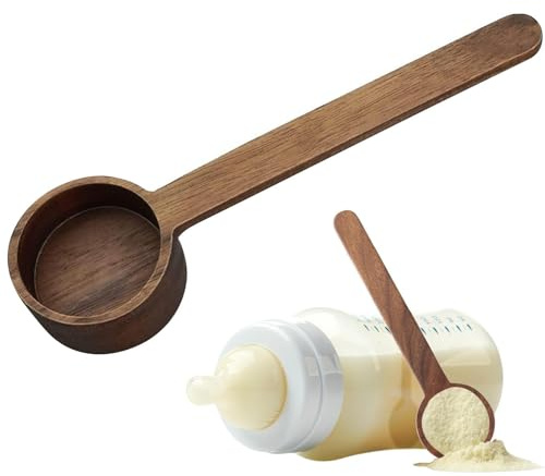 Cuillères doseuses - Cuillère doseuse en bois, cuillère à café en noyer noir | Cuillère à thé et sel de bain avec manche en bois, cuillères doseuses en bois pour grains de café, café moulu, protéines