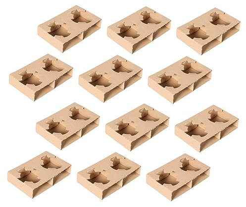 NAMOARLY Bandeja Portabebidas de Papel Corrugado para 2, Soporte Resistente para Llevar Bebidas Frías y Calientes, 50 Unidades para Cafetería y Comida para Llevar