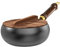 Zinueen Padella tradizionale in ferro forgiato a mano senza rivestimento – Big Belly padella universale per friggere, saltare (26,5 cm) – padelle in ferro forgiate a mano