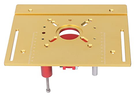 de Enrutador Manual para una Mesa de Trabajo Personalizada y un Kit Plataforma Enrutador Fácil Ajuste con Sujeción Segura para Proyectos Carpintería (GOLD)
