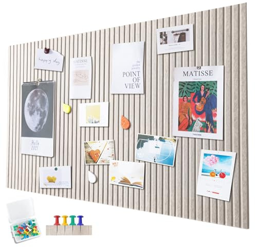 Tablón de anuncios de fieltro grande, autoadhesivo, 120 x 90 cm, tablero decorativo de fieltro, 0,9 cm de grosor, pizarra plegable para fotos, tableros de notas, tableros de anuncios, decoración de