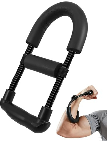 UNILECON Unterarmtrainer Handgelenk und Unterarm Trainingsgerät - Handgelenk Trainer für Athleten und Pianisten,Bizeps Trainingsgerät,Gewichtseinstellung Spannung: 20–30lb (25,5X15,5cm,Schwarz)