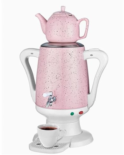 Electric Turkish Tea and Coffee Maker, Automatic Temperature Control and Turn Off, Healthy Flavor Retention for Home Use