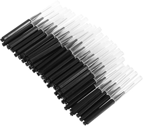 LALADEFIEE 50 Stück Interdentalbürsten Schwarz mit Einzelfolie Langlebige PP Nylon Borsten und Edelstahl Sanfte Zahnzwischenraumreinigung Plaqueentfernung für Zahnfleischpflege und Frischen