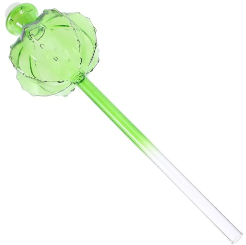 POPETPOP Globe D’arrosage Automatique Cactus en Verre Vert 1 Pièce | Insertion Facile, pour Plantes en Pot Terrasse, Usage Intérieur ou Extérieur