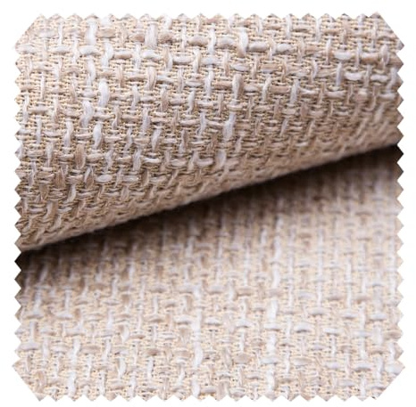 novely® LANZ Premium Möbelstoff mit Schwerem Webcharakter - Grob Gewebter Polsterstoff - Struktur-Stoff in 15 Farben - Pflegeleichte Meterware 1lfm | Farbe: 01 Beige Creme