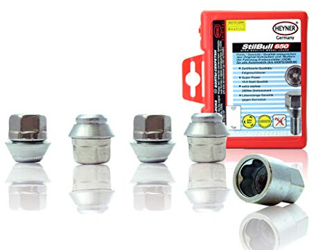Fits Ford Fiesta Models 2008 To 2016 Heyner Germany StillBull Locking Wheel Nuts M12x1.5 Set 4 Locks Alloys Antitheft Protection Bolts T2-FHO/B