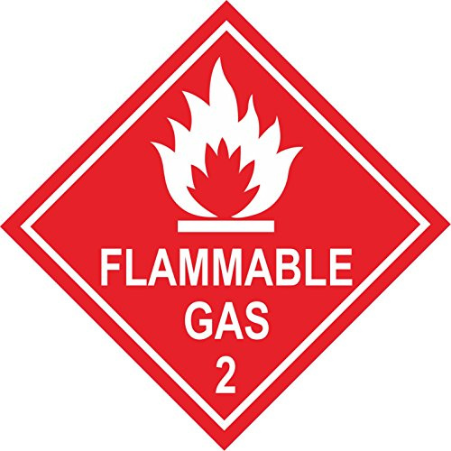 Indigos UG Aufkleber Dangerous substance labels Flammable gas safety Zeichen - 100mmx 100mm - KP-325