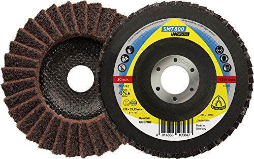 Klingspor SMT 800 Lot de 5 disques abrasifs non tissés 115 x 22,23 mm Coarse Corindon bombé