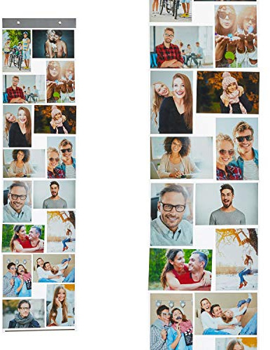 unbekannt Fotohalter Fotowand Bildervorhang Kunststoff Fototaschen (16 Fotos Quer- u. Hochformat 10 x 15 cm)