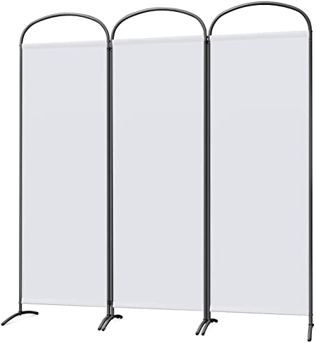 Angel Living Paravent 3 Panels Room Divider Protective Screen Wall Room Partition for Offices, Balcony, Bedroom, Outdoor Garden 168 x 182 cm Natural