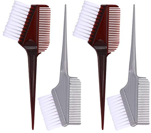 FRCOLOR 4pcs Hair Dye Coloring Brushes Set, Hair Tint Brush Applicator for Salon and Home Use