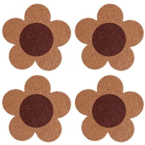 YARNOW 4pezzi Sottobicchieri in Legno Sottobicchieri in Sughero Per Caffè Da Cucina Proteggono Mobili Tavolo Pranzo Soggiorno Cucina