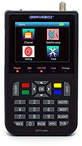 Satellite Signal Finder - V9 HD Sat measuring devices with satellite recognition DVB-S / S2 / for the exact adjustment of your Sat antenna Support H.265