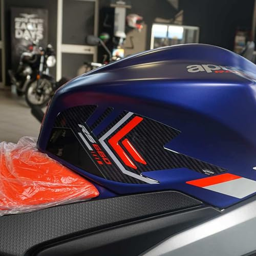 LABELBIKE 3D Motorrad Tankaufkleber kompatibel mit Aprilia | RS 660 2020-2025, Seitlicher Harzschutz, Kratzschutz, Dekoration